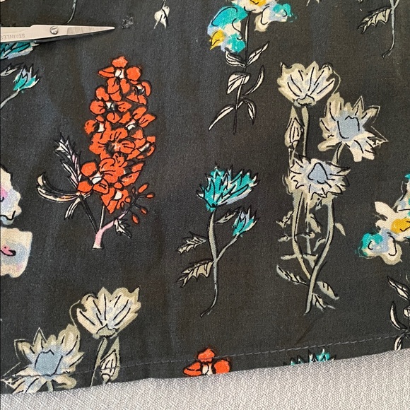 Natural Life Gray Multicolor Floral Print Addie Midi Skirt Size XL - Picture 12 of 13